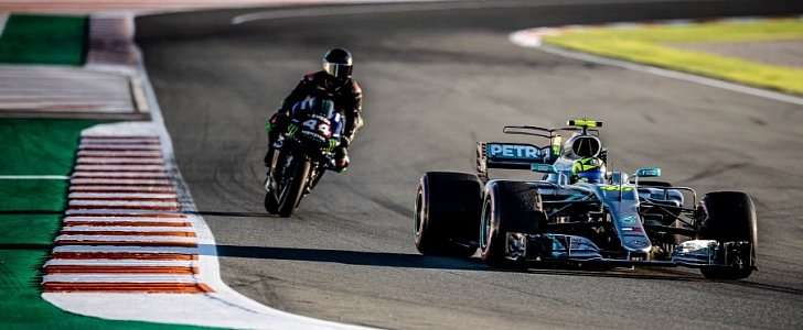 Hamilton and Rossi on track