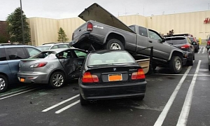 15 Year Old BMW Driver Trashes 5 Cars in Mall Parking Lot