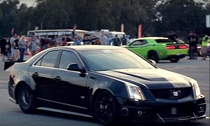 1,500 HP Stick Shift Cadillac CTS-V Sets 1/2-Mile World Record with 190 MPH Pass