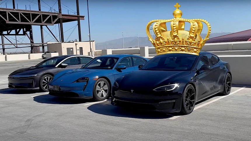 Tesla Model S Plaid vs. Lucid Air Grand Touring vs. Porsche Taycan RWD