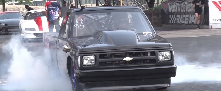 1700 HP Chevy S-10 on the drag strip