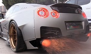 1,750 HP Nissan GT-R Terrorises Monaco, Spits Fire and Sets Off Alarm