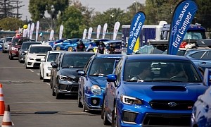 1,751 Subarus Spread Over 2 Miles in California Set New World Record