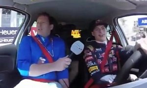 17YO Racing Driver Max Verstappen Scares His Dad in Clio RS on Monaco GP Circuit