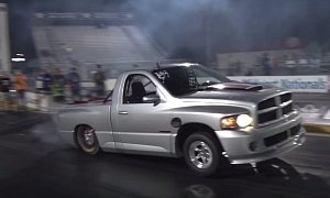1,900 HP Dodge Ram SRT-10 Pulls 7s Quarter Mile World Record Run