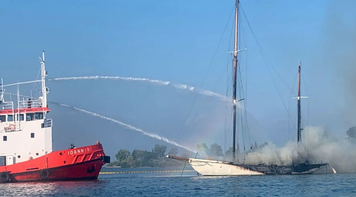 halcyon yacht fire