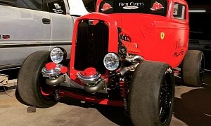 1932 Ford with Ferrari Twin-Turbo V8 Somehow Looks Natural