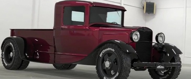 1934 Ford Model BB restomod pickup truck CGI to reality by personalizatuauto