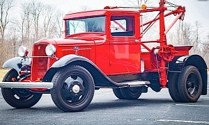 1934 Ford With Chevy Powertrain and Holmes Booms Is Tow Truck Frankenstein