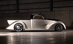 1937 Ford Roadster Pickup Is a Monster with Side Exhaust and Alligator Skin
