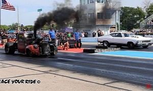 1945 Chevy Rat Rod Truck Drags All Motor BBC ‘68 Chevelle, Compound Turbo Wins
