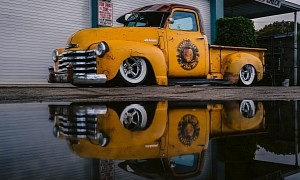 1948 Chevy Thriftmaster Sushi Truck With Beautiful Patina Is a Slammed Optimist