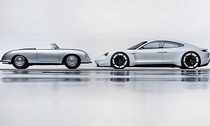 1948 Porsche 356 Roadster Meets Mission E in Anniversary Year Photoshoot