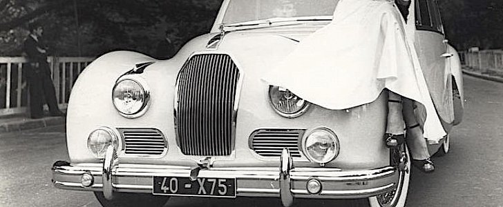 1948 Talbot-Lago T26 and Vogue model Capucine