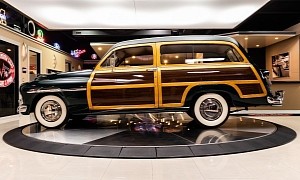 1950 Mercury Station Wagon Is the Low-Mileage Emerald of Woodies at Almost $90k