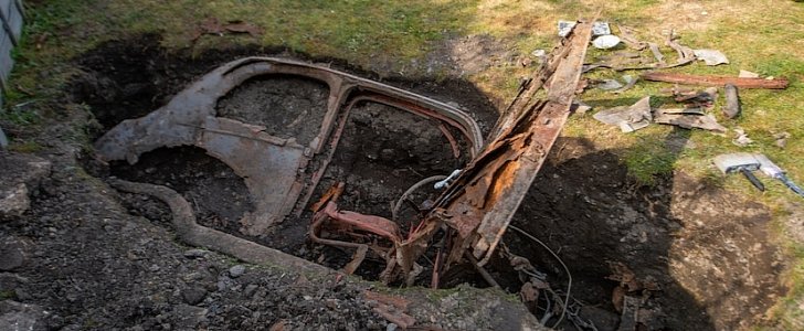 1955-56 Ford Popular 103e found buried in man's garden