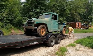 1952 Willys Jeep Truck Was Left To Rot Under a Tarp, Takes First Drive in 31 Years