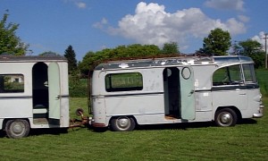 1953 Citroën Type H Camping Car and Trailer Features Coachwork by Jean Barou
