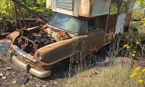 1953 Plymouth Camper Hiding in a Junkyard for Decades Is a Unique Homemade Contraption