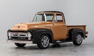 1954 Ford F-100 Is a 370-HP Speck of Pickup Truck Cool in Bronze and Brown