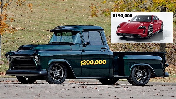 Custom 1955 Chevrolet 3100 priced more than a brand new Porsche Taycan