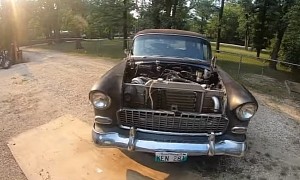 1955 Chevrolet Bel Air Gets Unusual Turbo Swap, Goes Cruising Without the Hood