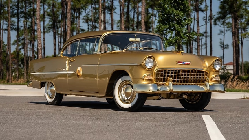 1955 Chevrolet Bel Air Gold Car Replica Is Motorized Magic. Its Fate Has Been Decided!