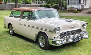 1955 Chevrolet Nomad Shows Off Rare Color Combo, Modern Surprise Under the Hood