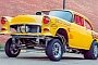 1955 Chevrolet One-Fifty Gasser Looks Like a Drag Strip Taxi