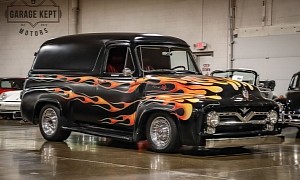 1955 Ford F-100 Gets Turned Into a Flaming Van Because Why Not