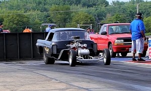 1955 Ford Thunderbird Looks Like a Top Fuel Dragster, Flexes Vintage Y-Block