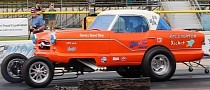 1955 Nash Metropolitan Is an Altered Dragster Freak With a HEMI V8 Under the Hood