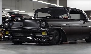 1956 Chevy Bel Air "Matte Black Unicorn" Is Fully Murdered Out