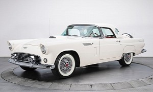 1956 Ford Thunderbird Dressed Up in Colonial White Was Restored by Amos Minter