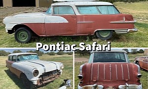 1956 Pontiac Safari Sitting in a Field Is a Rare Alternative to the Chevrolet Nomad