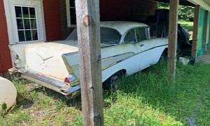 1957 Chevrolet Bel Air Found While Going to Pick Blueberries, V8 Still Running
