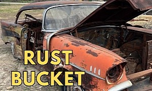 1957 Chevrolet Bel Air Is a Rust Bucket Ready to Leave This World