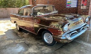 1957 Chevrolet Bel Air Looks Like It's Been in a Barn for Decades, Still Runs