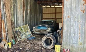 1957 Chevrolet Bel Air Was Stuck in a Barn for 37 Years, Original Engine Still Runs
