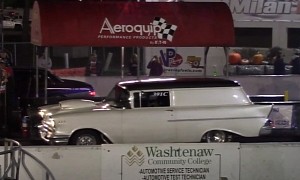 1957 Chevrolet Sedan Delivery Is a Turbo Hearse From Hell, Runs 10s