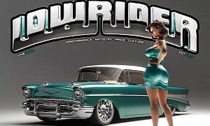1957 Chevy Bel Air Tri-Five Surely Belongs on the Digital Cover of Lowrider Magazine