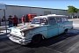 1957 Chevy Wagon Looks Like It's About to Fall Apart, Runs 10s at the Drag Strip