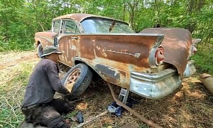 1957 Ford Fairlane Was Left to Rot in the Woods, Gets Unexpected Lifeline