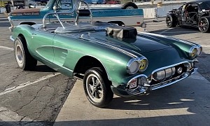 1958 Chevrolet Corvette Vintage Dragster Pops Up at SEMA, Flexes Meaty Tires