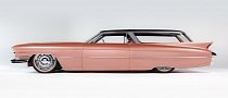 1959 Cadillac Eldorado Turns into a Salmon-Pink Slammed Wagon with Nomad Roof
