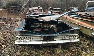 1960 Chevrolet Impala Convertible Tries to Escape from a Junkyard, Top V8 Muscle Inside
