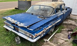 1960 Chevrolet Impala Left on the Side of the Road Has Something Unexpected Under the Hood
