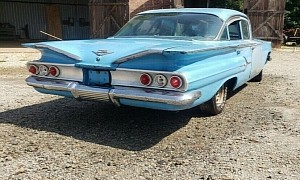 1960 Chevrolet Impala Looks Restorable, Original V8 in Good Shape
