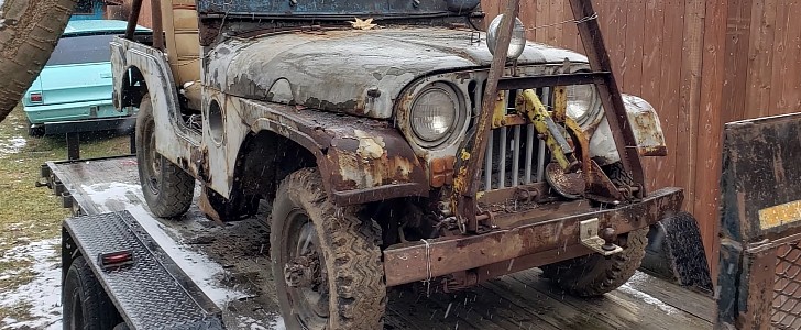 abandoned 1960s Jeep CJ-5