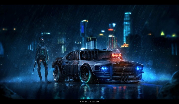 Ford Mustang Mach 1 police car rendering
